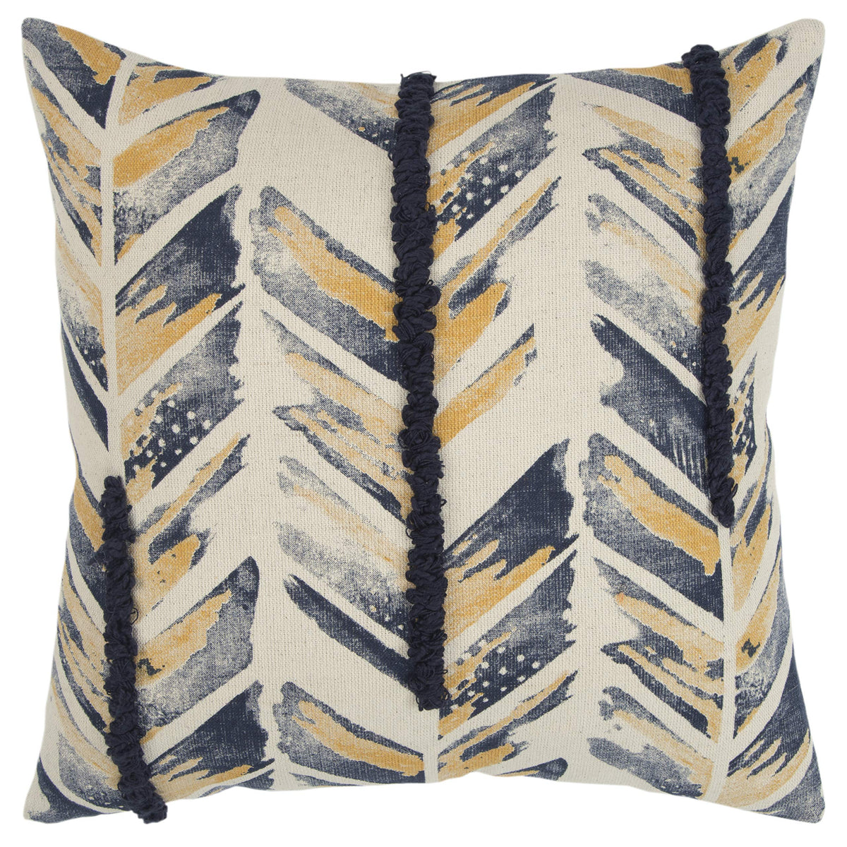 Rizzy Home | T14072 | Poly Fill Decorative Pillow | 20&quot;X20&quot; Light Blue Chevron