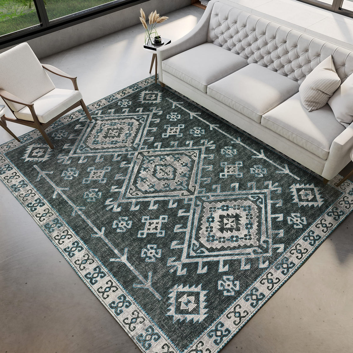 Dalyn Rugs Brisbane Br2 Aztec Medalion Midnight 5' X 7'6&quot;