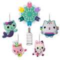 Hallmark Gabbys Dollhouse 5 Miniature Christmas Tree Topper and Mini Ornaments, Set of 5, Shatterproof