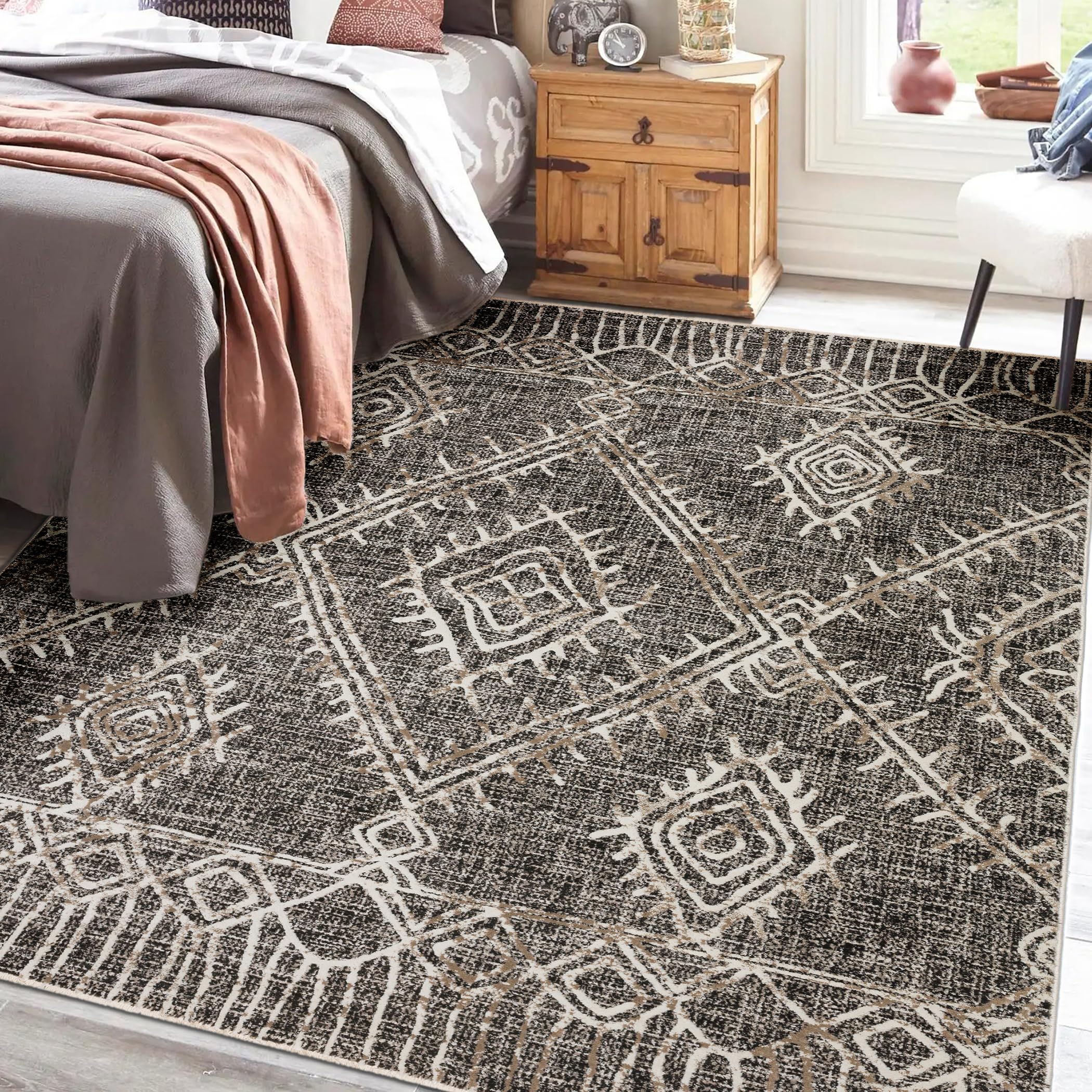 Dalyn Rugs Izmir Iz1 Midnight 7'10' X 10' Rectangle Soft Area Rug, Easy Clean, Non Shedding, Bedroom, Entry, Living Room, Dinin
