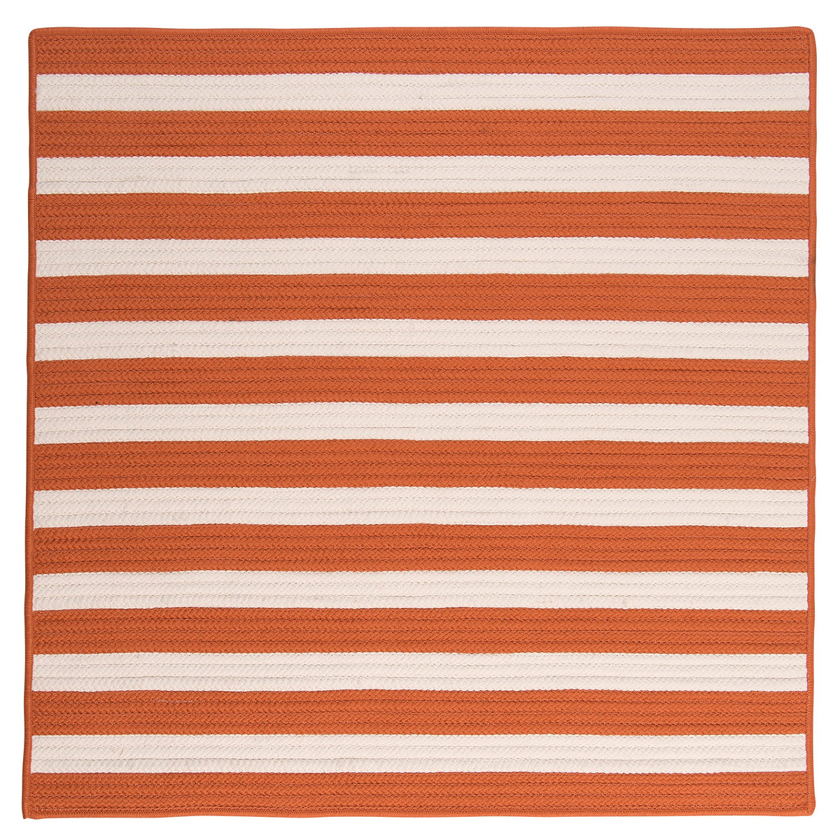 Stripe It Square Rug, 12-Feet, Tangerine