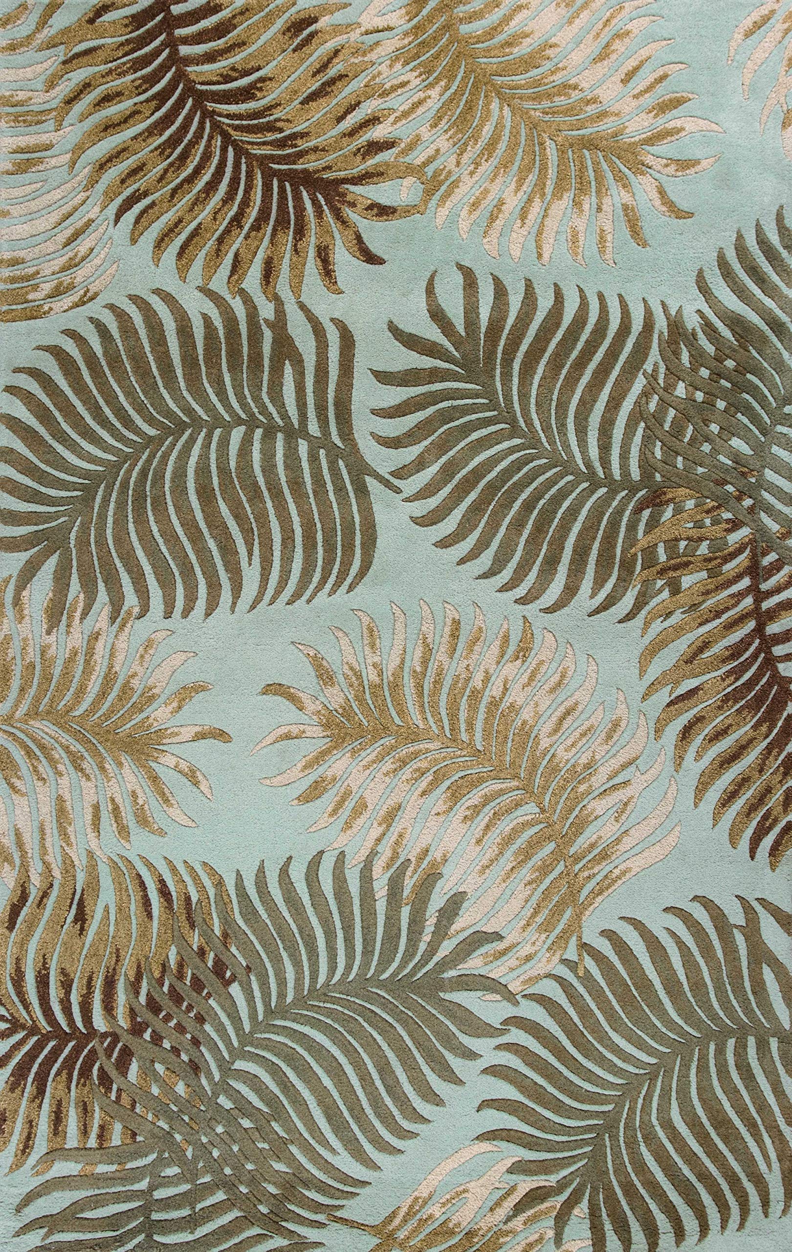 HomeRoots Decor 30' X 50' Wool Aqua Area Rug