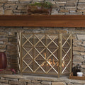 Christopher Knight Home Margaret 3 Panelled Iron Fireplace Screen, Gold