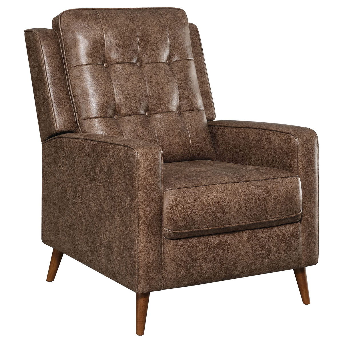 Coaster Home Furnishings Davidson Upholstered Tufted Push Back Recliner Brown