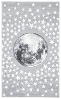 SAFAVIEH Carousel Kids Collection Accent Rug - 2 x 3, Light Grey & White, Non-Shedding & Easy Care, Ideal for High Traffic Are