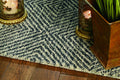 HomeRoots 5'X7' Grey Black Hand Tufted Space Dyed Geometric Indoor Area Rug