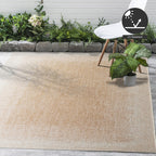 Fh Home Outdoor Area Rug - Waterproof Easy To Clean Stain Resistant - Patio Indoor Outdoor Porch Deck Balcony Entryway - Ombre M