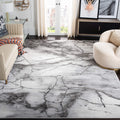 SAFAVIEH Craft Collection Accent Rug - 27 x 5, Grey & Silver, Modern Abstract Design, Non-Shedding & Easy Care, Ideal for High