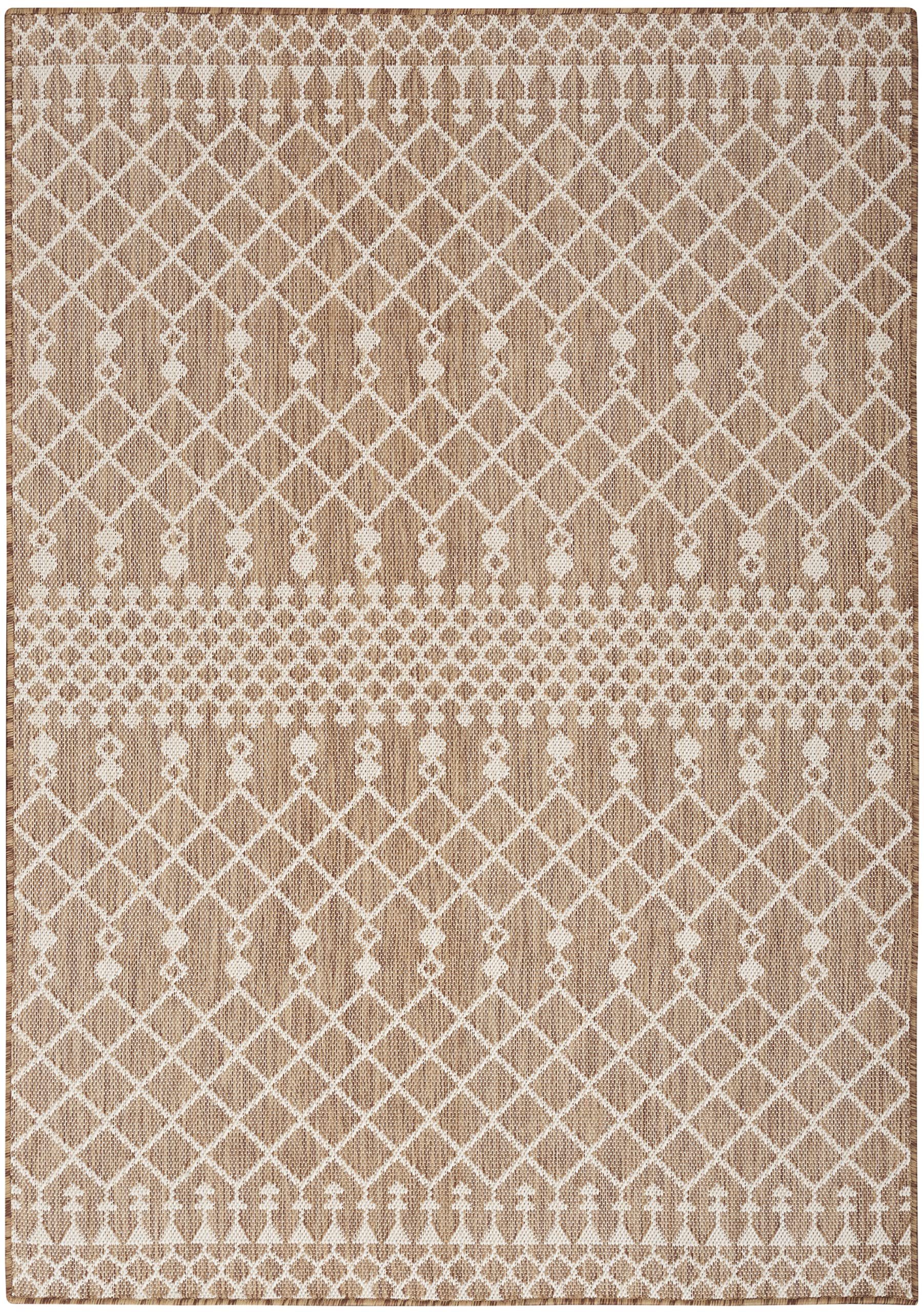 Nourison Positano Indoor-Outdoor Jute 4' X 6' Area Rug, Easy Cleaning, Non Shedding, Bed Room, Living Room, Dining Room, Deck, Backyard, Patio (4X6)