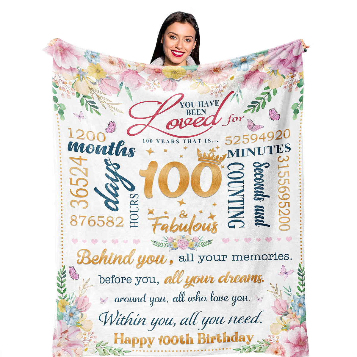 Ruvinzo 100Th Birthday Gifts For Women, Gifts For 100 Year Old Woman, 100Th Birthday Gift Ideas, Best Gifts For Women Turning 10