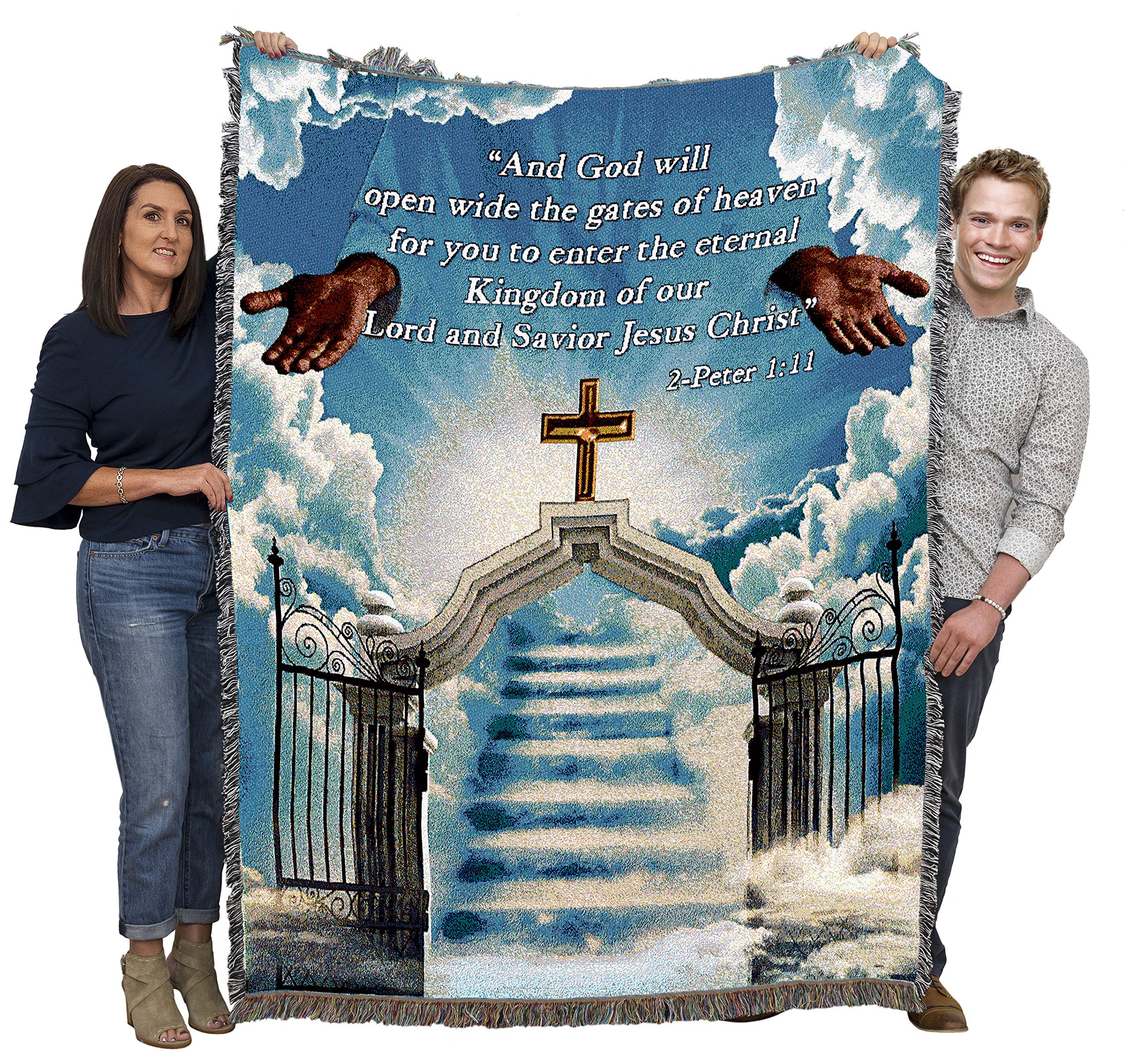 Heaven'S Gate 2 Blanket - God Will Open Wide The Gates Of Heaven - Scriptures 2 Peter 1:11 Blanket - Sympathy Bereavement Gift T