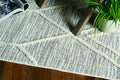 HomeRoots 8' Ivory Grey Machine Woven Abstract with Fringe Indoor Runner Rug