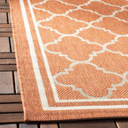 Safavieh Courtyard Collection 2'3' X 12' Terracotta / Bone Cy6918 Trellis Indoor/ Outdoor Waterproof Easy Cleaning Patio Backyard Runner Rug