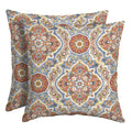 Arden Selections Outdoor Toss Pillow, Set Of 2, 16 X 16, Water Repellent, Fade Resistant 16 X 16, Global Vintage Medallion