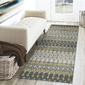 Dalyn Rugs Brisbane Br1 Tribal Trellis Pewter 2'3" X 7'6"