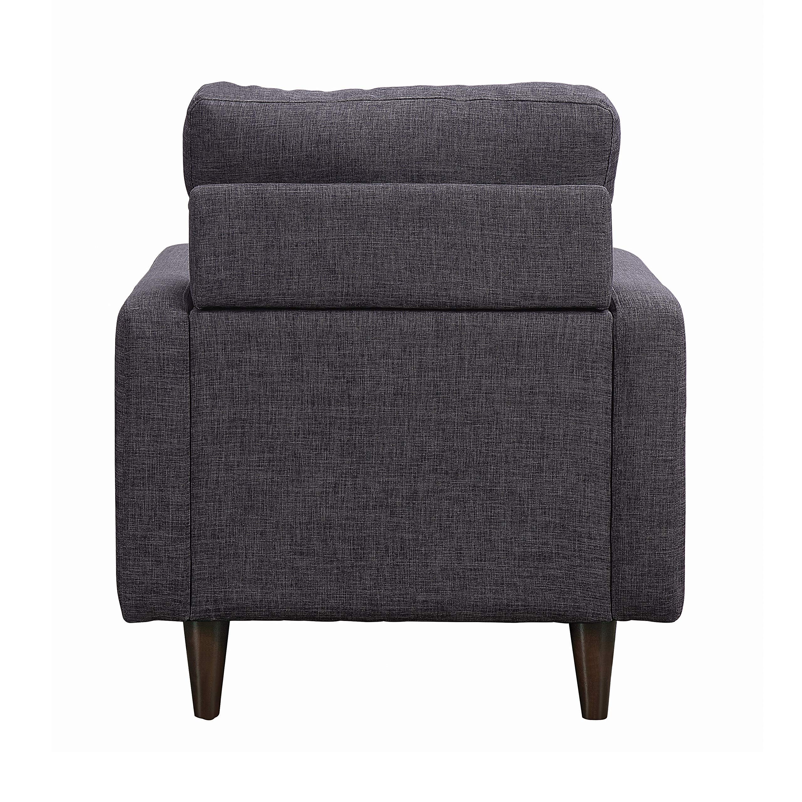 Coaster Home Furnishings Watsonville Tufted Back Grey Chair, 34.25&quot;&quot; h x 33.75&quot;&quot; w x 30.5&quot;&quot; d