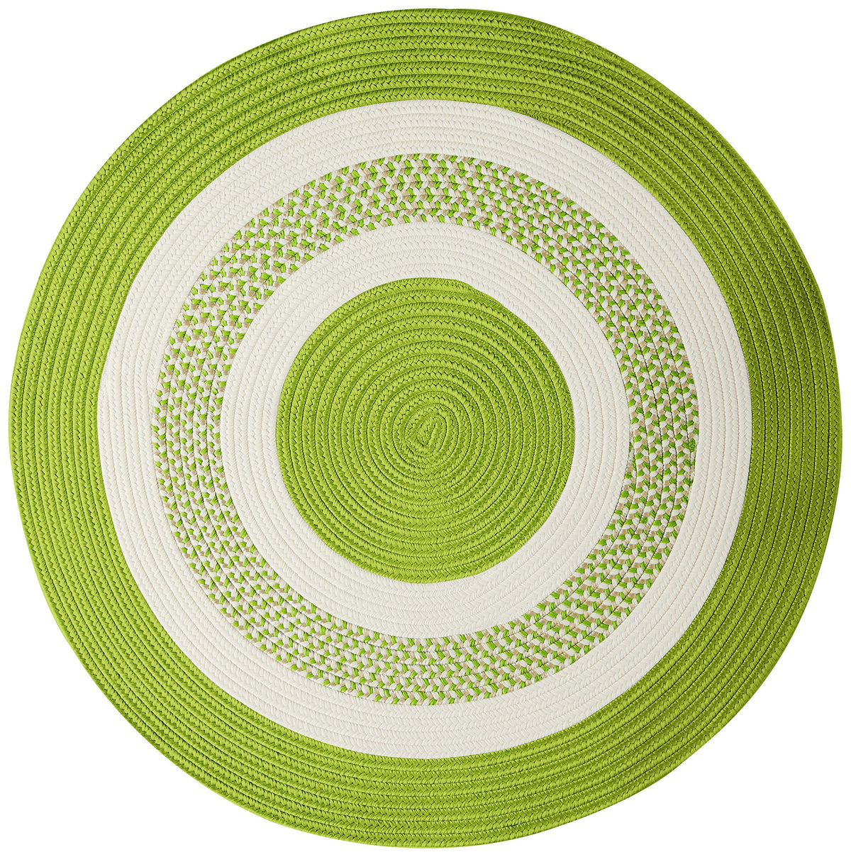 Crescent Round Area Rug, 8&quot;, Bright Green