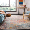 SAFAVIEH Madison Collection Area Rug - 8 x 10, Grey & Pink, Modern Abstract Design, Non-Shedding & Easy Care, Ideal for High T