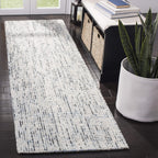 Safavieh Abstract Collection Area Rug - 8' X 10', Blue & Charcoal, Handmade Wool, Ideal For High Traffic Areas In Living Room, B