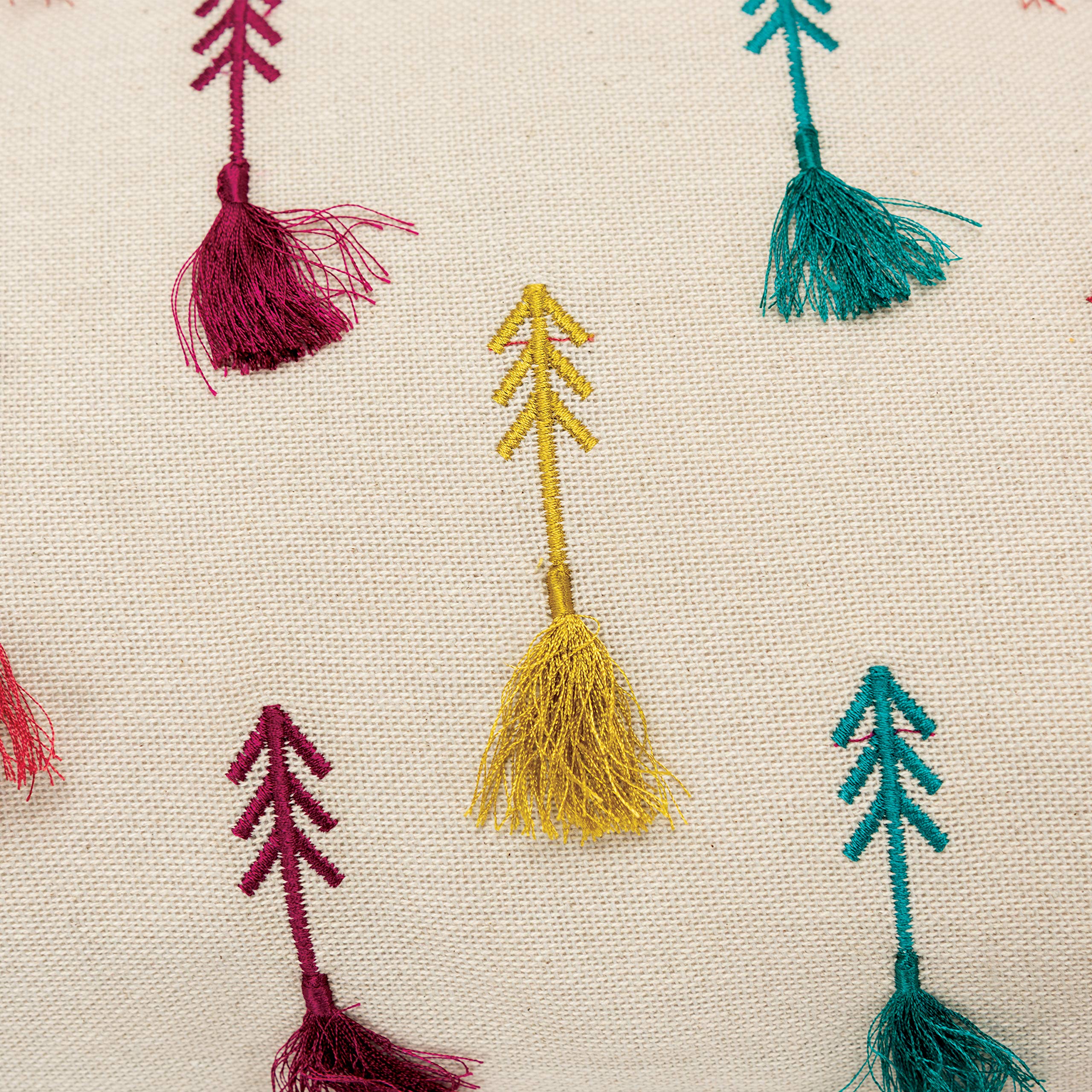 Rizzy Home 14&quot; x 26&quot; Down Pillow with Cotton Cover-Arrow Pattern-Multi-Color