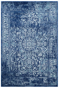 SAFAVIEH Evoke Collection Area Rug - 53 x 76, Navy & Ivory, Oriental Distressed Design, Non-Shedding & Easy Care, Ideal for Hi