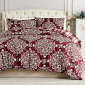 Southshore Fine Living, Inc. Christmas Bedding Twin Duvet Cover Set With Pillow Sham, Reversible Holiday Bedding Set With 2 Desi
