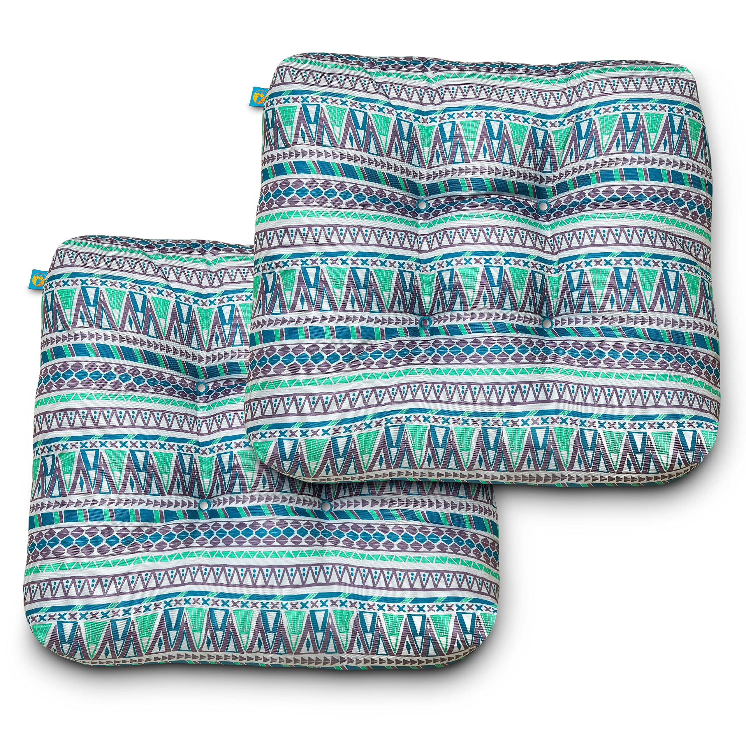 Duck Covers Water-Resistant Indoor/Outdoor Seat Cushions, 19 X 19 X 5 Inch, 2 Pack, Lilac Festival, Outdoor Patio Cushions