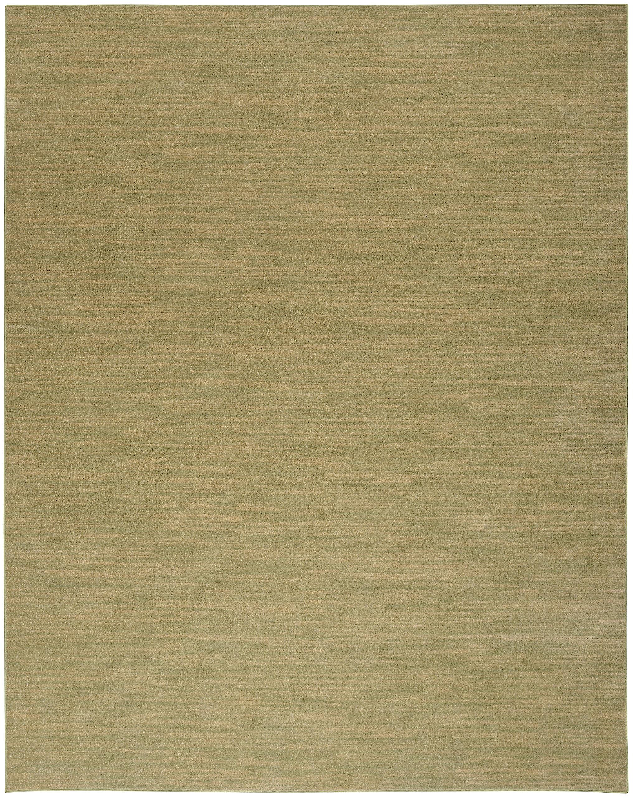 Nourison Essentials Indoor/Outdoor Green Gold 6' X 9' Area Rug, Easy Cleaning, Non Shedding, Bed Room, Living Room, Dining Room, Backyard, Deck, Patio (6X9)