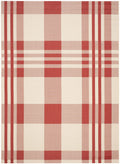 SAFAVIEH Courtyard Collection 8 x 11 Red/Bone CY6201 Plaid Indoor/ Outdoor Patio Backyard Mudroom Area Rug