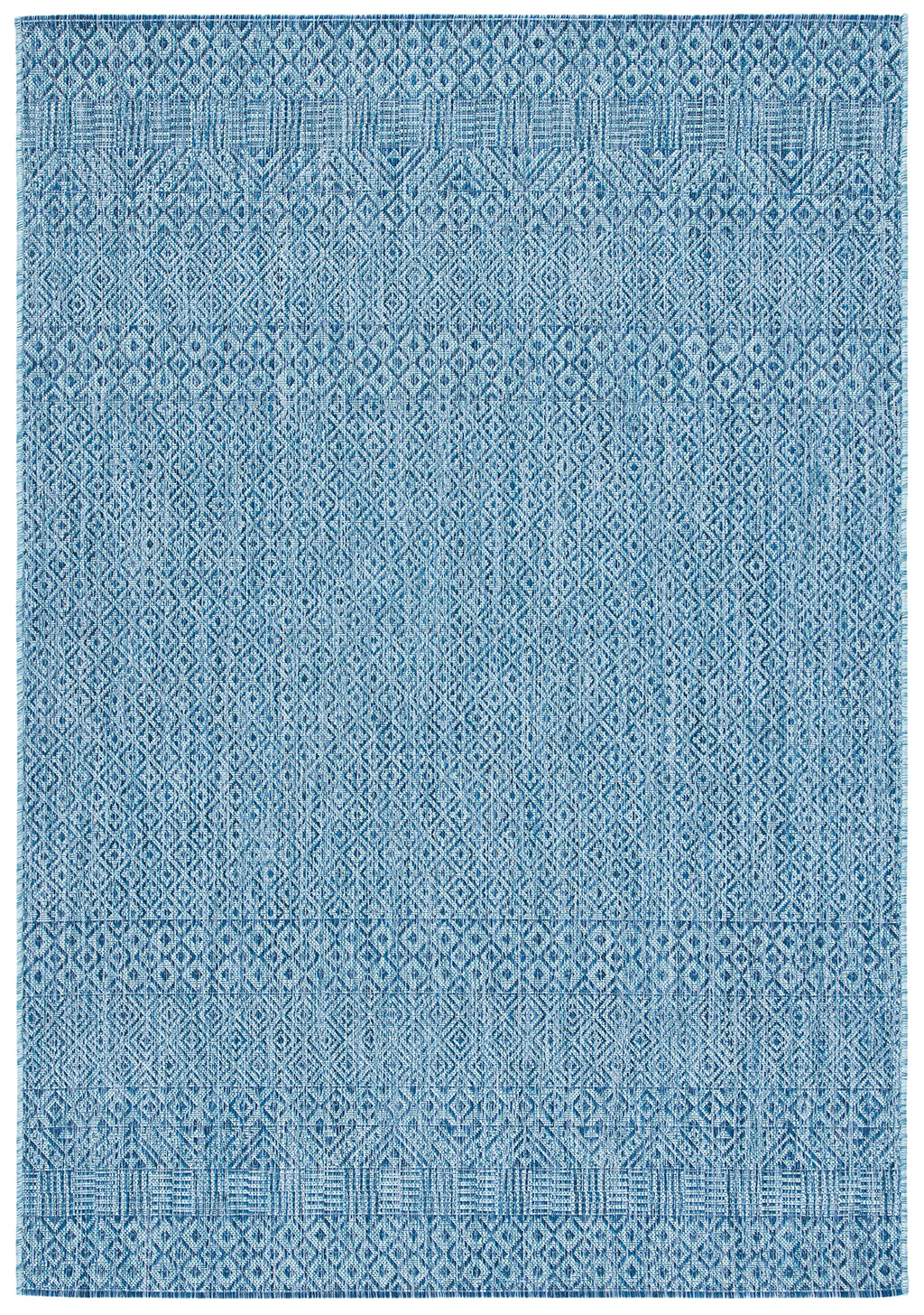 Safavieh Courtyard Collection 8' X 10' Aqua/Navy Cy8235 Indoor/ Outside Waterproof Easy Cleansingpatio Backyard Mudroom Area Mat