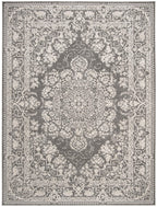 Safavieh Reflection Collection X-Large Area Rug - 11' X 15', Dark Grey & Cream, Vintage Distressed Design, Non-Shedding & Easy C