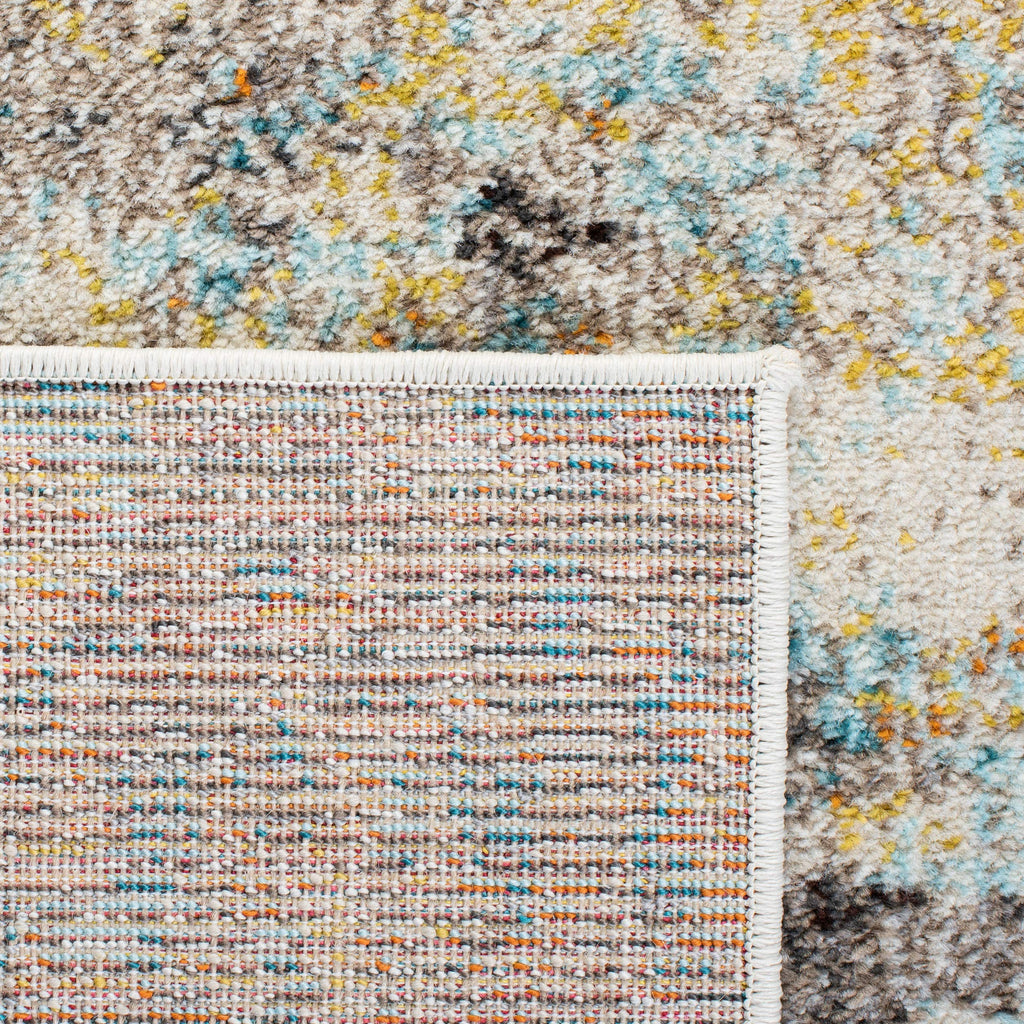 Safavieh Madison Collection Accent Rug - 2'2'' X 4', Grey & Gold, Boho Abstract Distressed Design, Non-Shedding & Easy Care, Ide