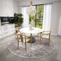 Addison Rugs Rylee Ary31 Brown Washable 8' X 8' Indoor Outdoor Round Rug, Easy Clean, Machine Washable, Non Shedding, Bedroom, Entry, Living Room, Dining Room, Kitchen, Patio Rug