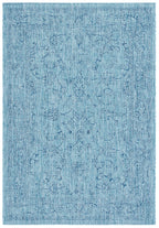 Safavieh Courtyard Collection 5'3' X 7'7' Aqua/Navy Cy8680 Indoor/ Outdoor -Waterproof Easy -Cleaning Patio Backyard Mudroom Area -Rug
