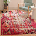 SAFAVIEH Monaco Collection Accent Rug - 3 x 5, Magenta & Multi, Boho Chic Tribal Distressed Design, Non-Shedding & Easy Care, 