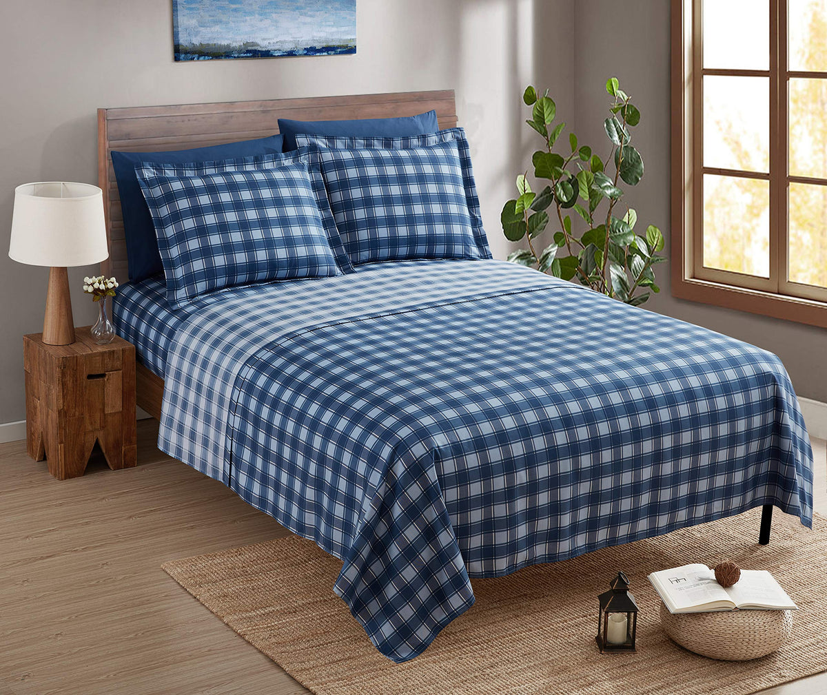 Clara Clark Twin Sheets, 4 Piece Printed Sheets Set - Hotel Luxury Sheets For Twin Size Bed, Super Soft Bedding Sheets & Pillowc
