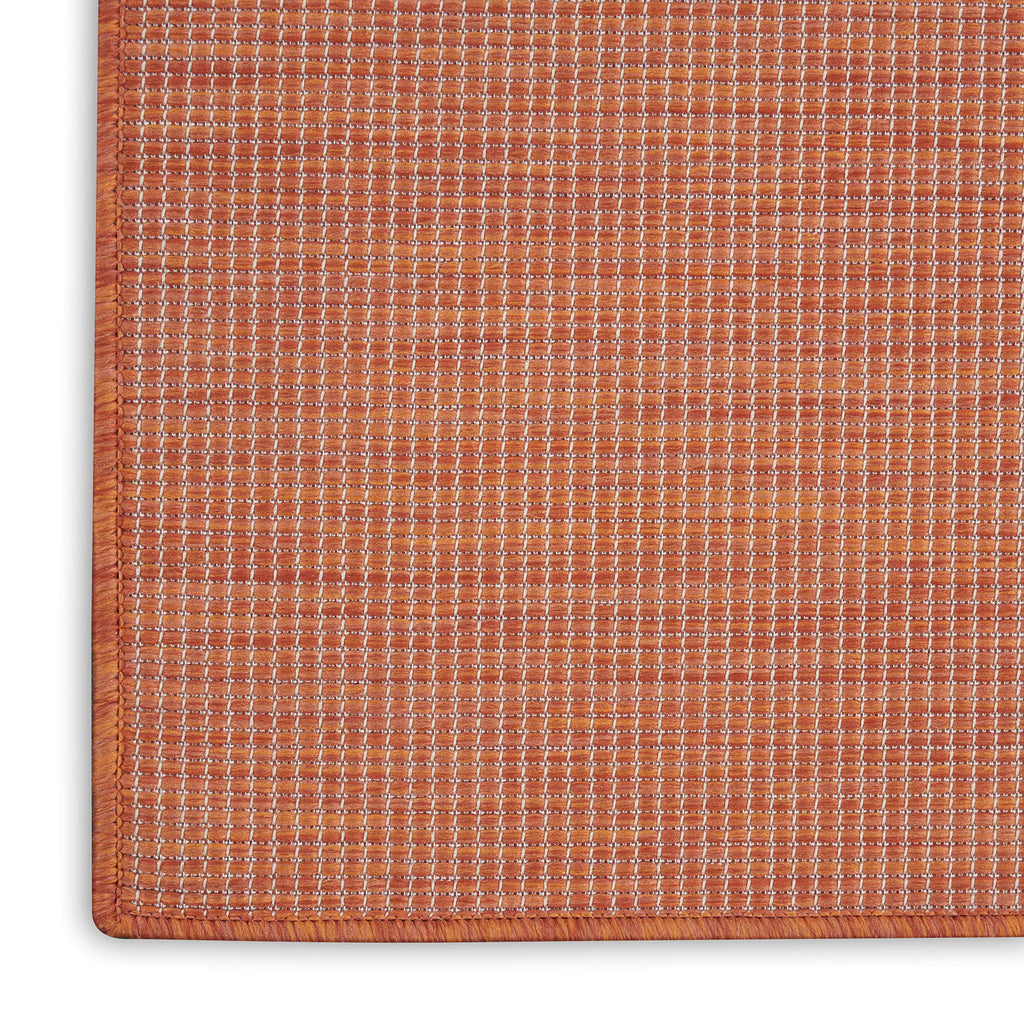 Nourison Positano Indoor-Outdoor Terracotta 8' X 10' Area Rug, Easy Cleaning, Non Shedding, Bed Room, Living Room, Dining Room,