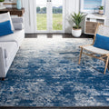 SAFAVIEH Brentwood Collection 10 Square Grey/Navy BNT822G Modern Abstract Non-Shedding Area Rug