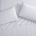Laura Ashley Home Queen Sheet Set, Soft Sateen Cotton Bedding Set - Sleek, Smooth, & Breathable, Bramble Vine Green