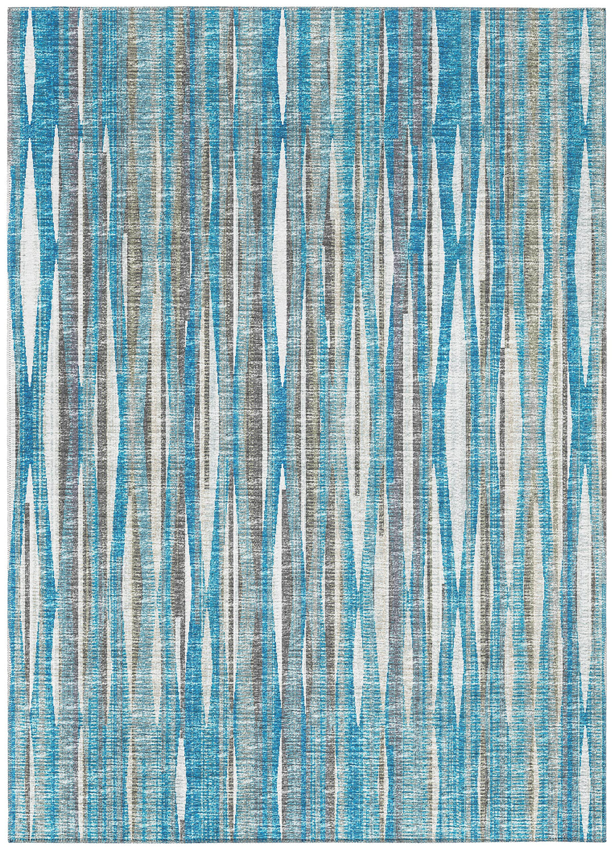 Addison Rugs Waverly 10' X 14' Awa31 Blue Indoor Outdoor Area Rug, Stain Resistant, Machine Washable, Non Shedding, Bedroom, Living Room, Dining Room, Kitchen Rug