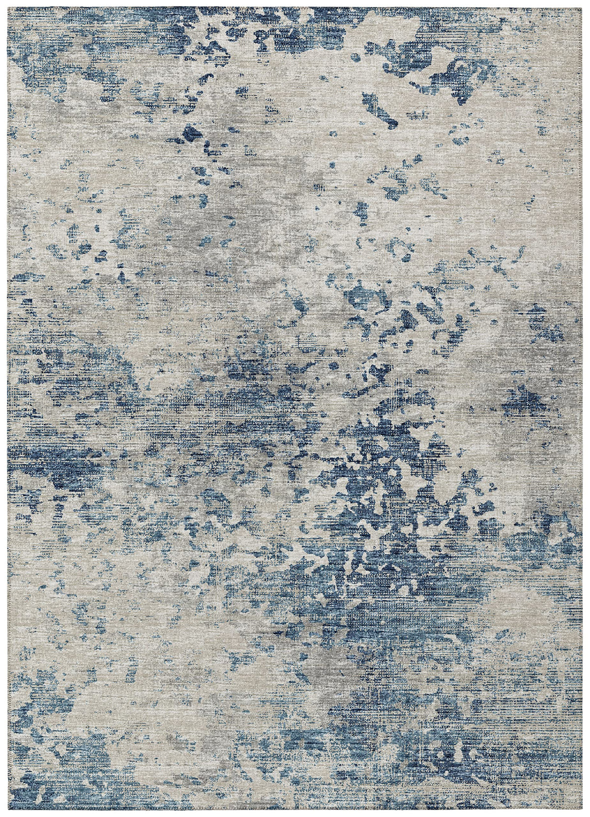 Addison Rugs Indoor/Outdoor Accord Aac35 Blue Washable 3' X 5' Indoor Outdoor Area Rug, Easy Clean, Machine Washable, Non Shedding, Bedroom, Living Room, Dining Room, Kitchen, Patio Rug