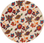Nourison Aloha Indoor-Outdoor Modern Multicolor 7’10” X Round Area Rug, Easy Cleaning, Non Shedding, Bed Room, Living Room, Dining Room, Backyard, Deck, Patio (8 Round)