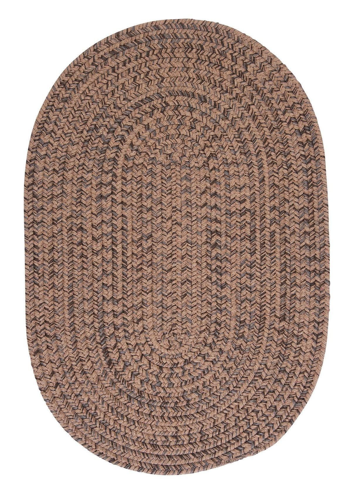 Hayward Oval Area Rug, 2 By 3-Feet, Mocha