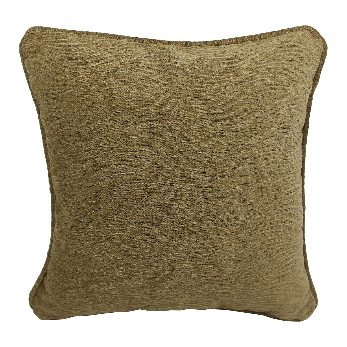 Blazing Needles Corded Square Jacquard Chenille Throw Pillow, 18&quot;, Champagne