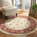 SAFAVIEH Lyndhurst Collection 6 Round Ivory/Red LNH212K Traditional Oriental Non-Shedding Dining Room Entryway Foyer Living Roo