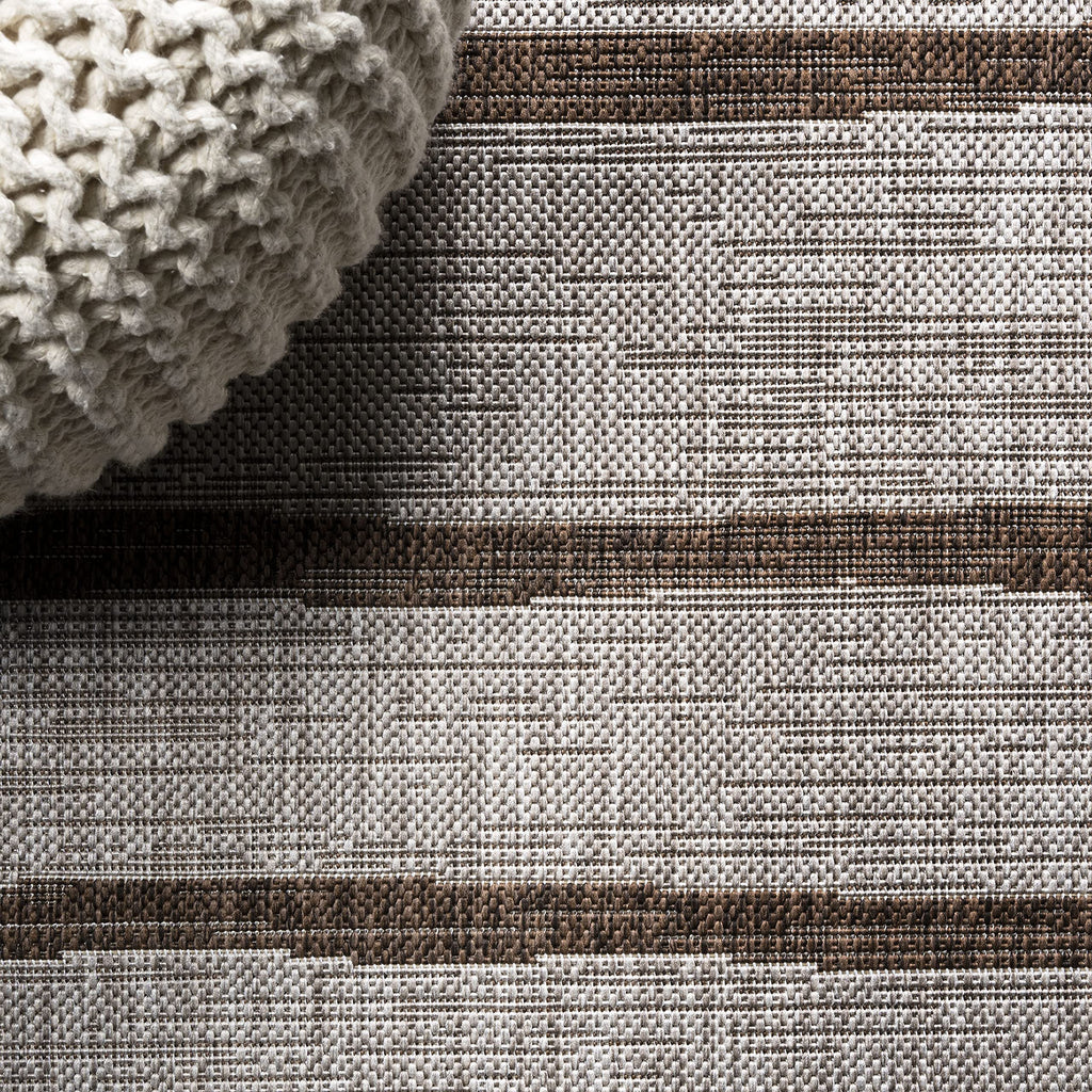 Jonathan Y Smb125A-210 Colonia Berber Stripe Indoor Outdoor Area-Rug, Contemporary, Modern, Bohemian Easy-Cleaning,Bedroom,Kitchen,Backyard,Patio,Non Shedding, Beige/Brown, 2 X 10