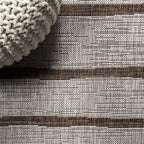 Jonathan Y Smb125A-28 Colonia Berber Stripe Indoor Outdoor Area-Rug Bohemian Contemporary Easy-Cleaning Bedroom Kitchen Backyard Patio Non Shedding, 2 X 8, Beige/Brown