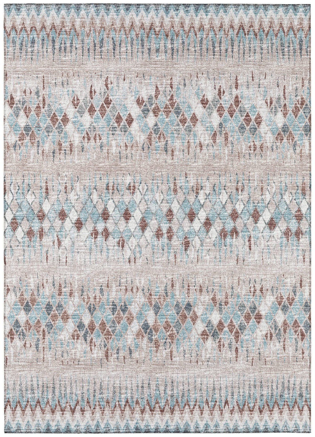 Addison Rugs Rylee Ary35 Blue Washable 9' X 12' Indoor Outdoor Area Rug, Easy Clean, Machine Washable, Non Shedding, Bedroom, Entry, Living Room, Dining Room, Kitchen, Patio Rug