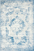 Unique Loom Sofia Collection Area Rug - Salle Garnier (4 1 x 6 1 Rectangle, Blue/ Ivory)