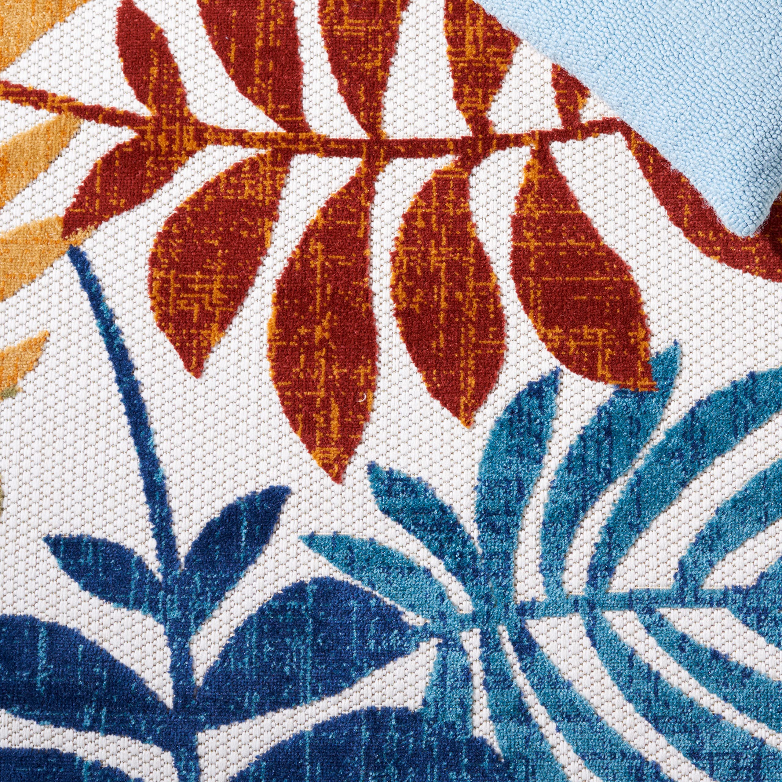 Safavieh Cabana Collection Runner Rug - 2' X 12', Creme & Red, Botanical Design, Non-Shedding & Easy Care, Indoor/Outdoor & Washable-Ideal For Patio, Backyard, Mudroom (Cbn814A)